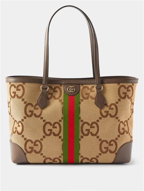 gucci canada yorkdale|GG Emblem small tote bag in beige and dark brown canvas.